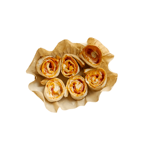 Pizzabrötchen mit Schinken und Mozzarella