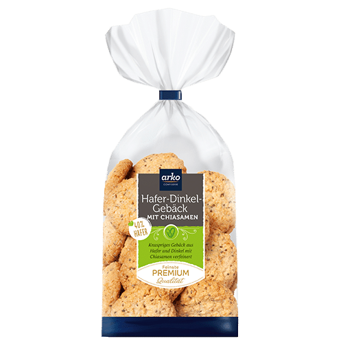 Hafer-Dinkel-Gebäck mit Chiasamen 180g