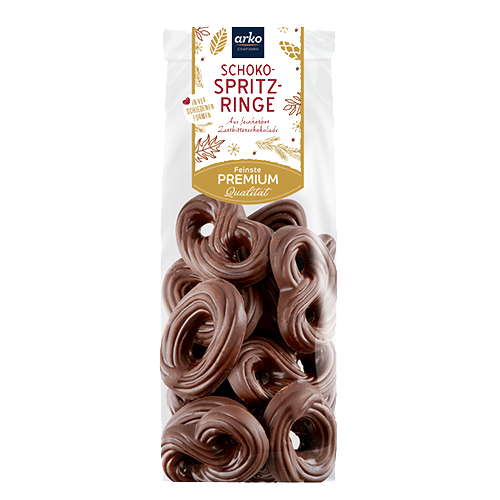 Schoko-Spritzringe Zartbitterschokolade 100g
