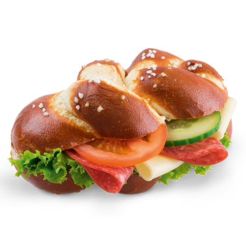 Laugenzopf Salami und Käse