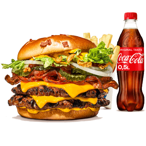 Cheesy Bacon Lover Double Menu