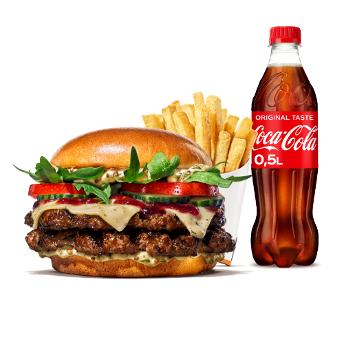 King's Mustard & Smoked Cheese Double King Menü
