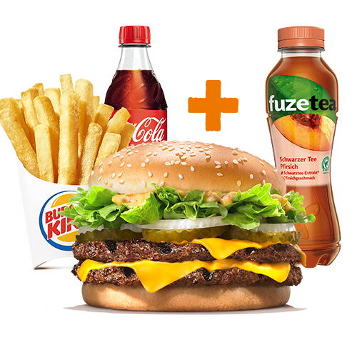 Big KING XXL KING Menu + gratis Fuze Tea Pfirsich