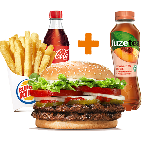 Double Whopper® KING Menu + gratis Fuze Tea Pfirsich