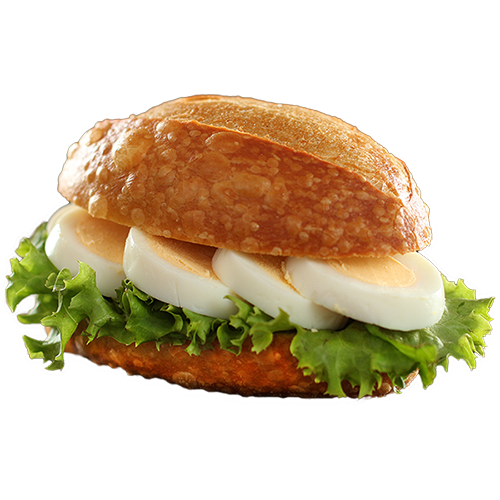 Schnittbrötchen mit Ei