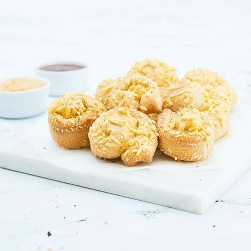 Pizza-Brötchen Veganer Reibeschmelz