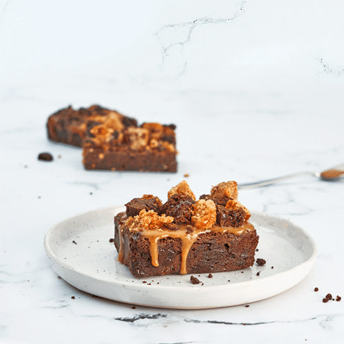 Schoko-Karamell Brownie