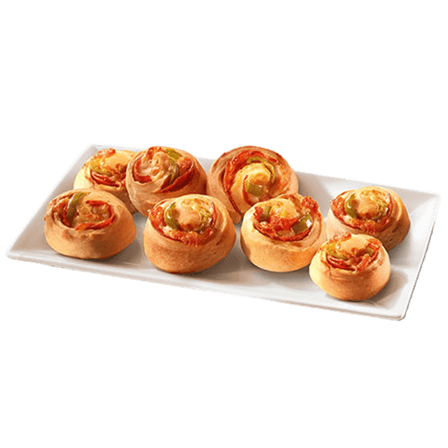 Pizza-Brötchen Chilisalami, Jalapenos und Käse
