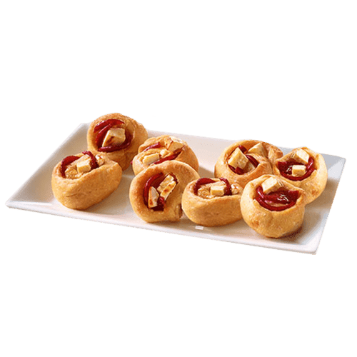 Pizza-Brötchen Sucuk und Hirtenkäse