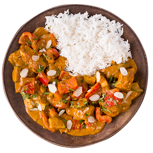 Madras Curry mit Reis