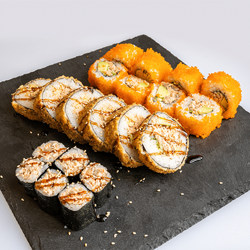 Salmon Menü mit gekochtem Lachs (20 Stück)