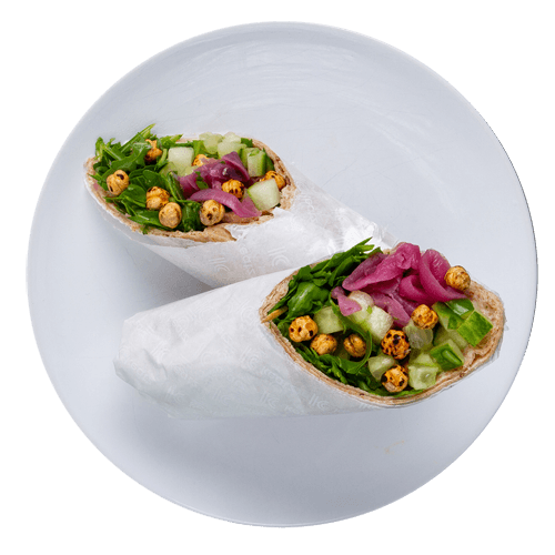 Crispy Pea & Tahini Wrap (vegan)