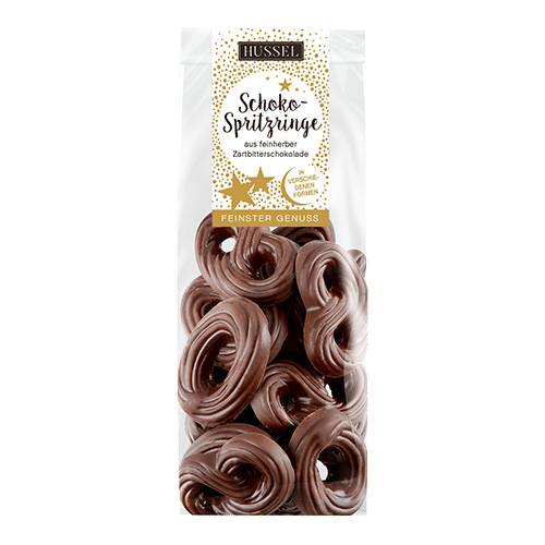 Schoko-Spritzringe Zartbitterschokolade 100g