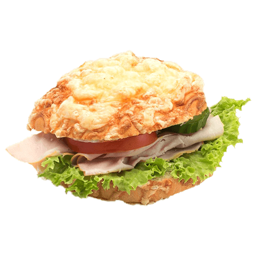 Käsebrötchen mit Pute