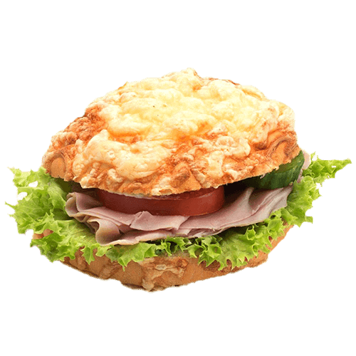 Käsebrötchen mit Schinken