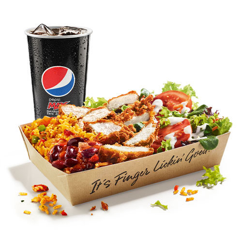Rice Box mit Getränk