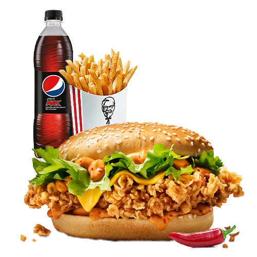 Fire Zinger Burger Menü