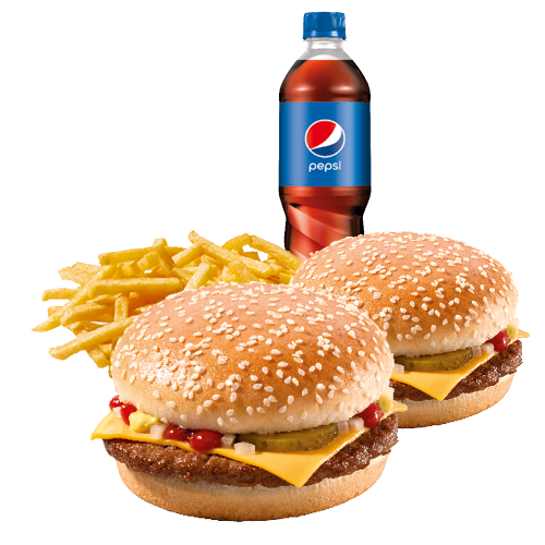 2-Cheeseburger-Menü