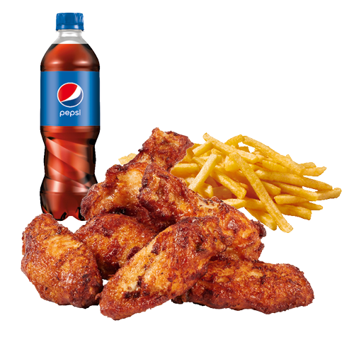 Chickenwings-Menü (6 Stück)