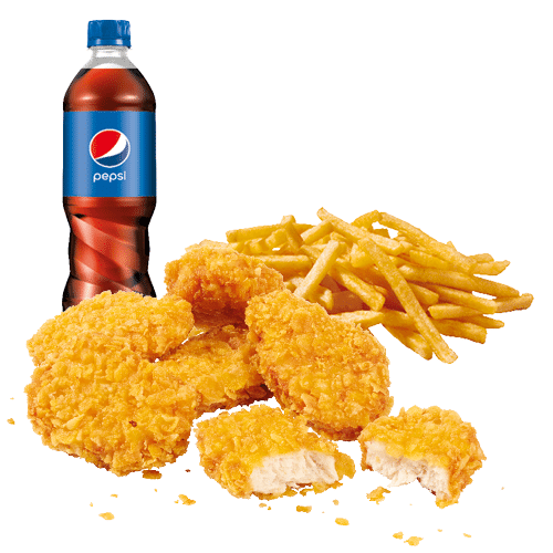 Hähnchen-Krossie-Menü (6 Stück)