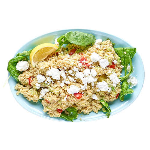 Insalata di quinoa e spinaci (vegetarisch, glutenfrei)