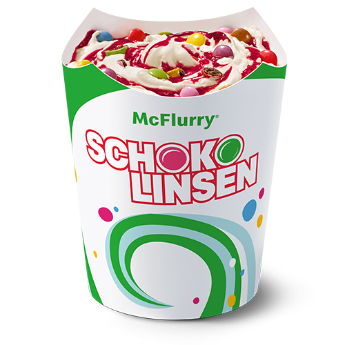McFlurry® Original Schokolinsen Himbeer-Sauce
