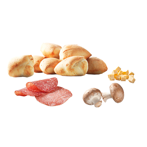 Mittagsangebot Pizzabrötchen Salami+ (8 Stück)