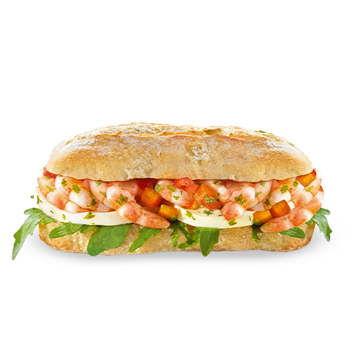 Garnelen Ciabatta Caprese