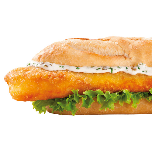 Küstenbackfisch-Baguette