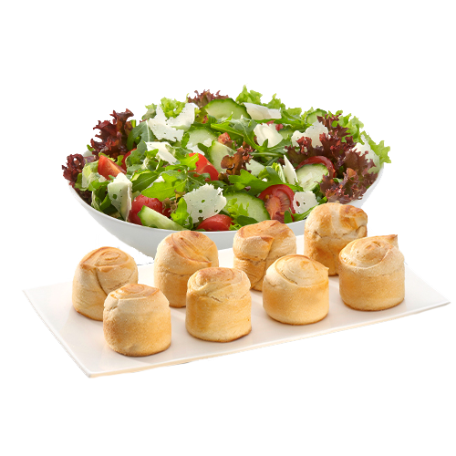 Rucola Salat mit Pizzabrötchen Classic gratis