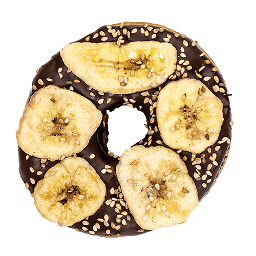 Sesame-Caramel Banana Cross