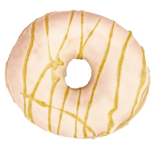 White and Kiwi Donut