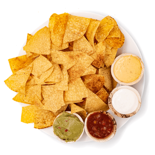 Mexican Tortilla Chips & Dips (vegan, glutenfrei)
