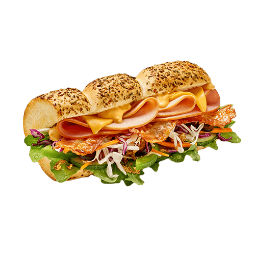 Turkey, Ham and Bacon Melt Sub
