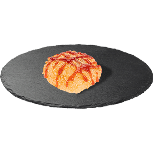 Mochi Cheesecake mit Erdbeersauce