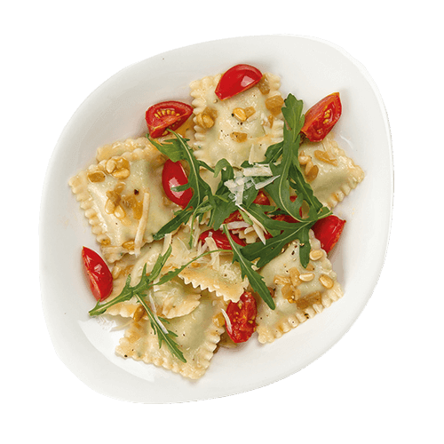 Ravioli con Ricotta e Rucola