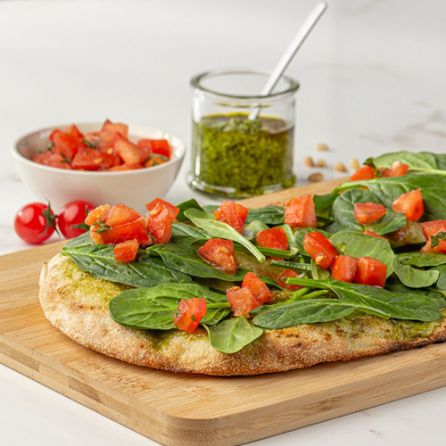 Pinsa Pesto con Spinaci