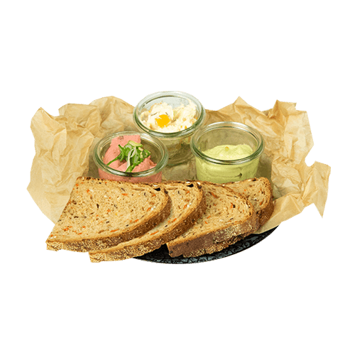 Dreierlei vom Brot (vegetarisch)