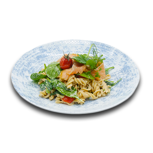 Lachs-Spinat-Nudeln