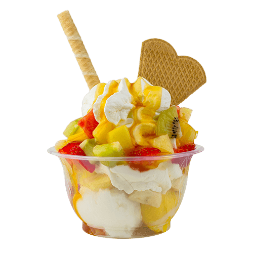 Eisbecher Früchte