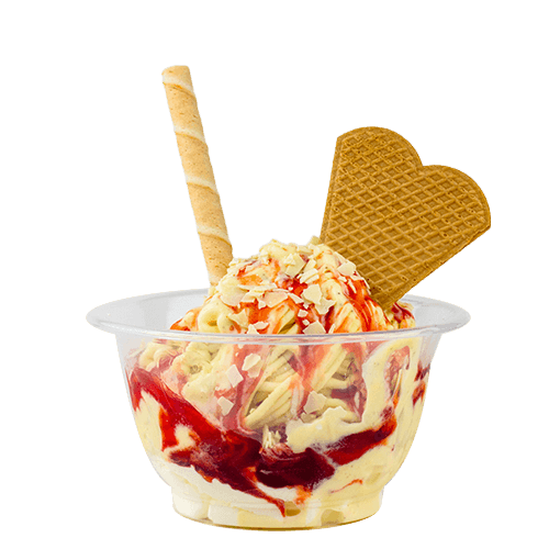 Eisbecher Spaghetti