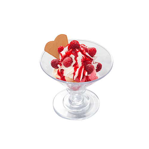 Eisbecher Himbeere