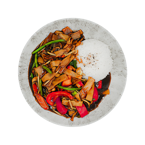 Duftreis mit Wok-Gemüse