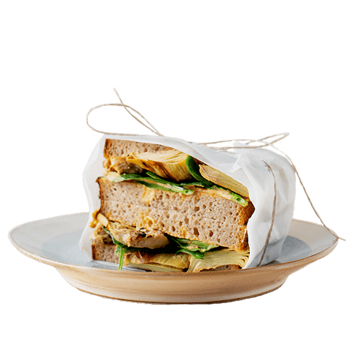 Halbe Artischocken Stulle (vegan)
