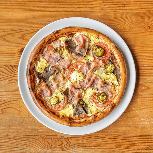 Pizza Steak, Cheese & Bacon