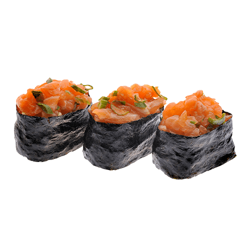 Lachstartar Nigiri