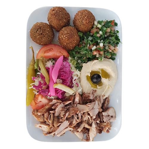 Combi Platte Hähnchenfleisch-Falafel
