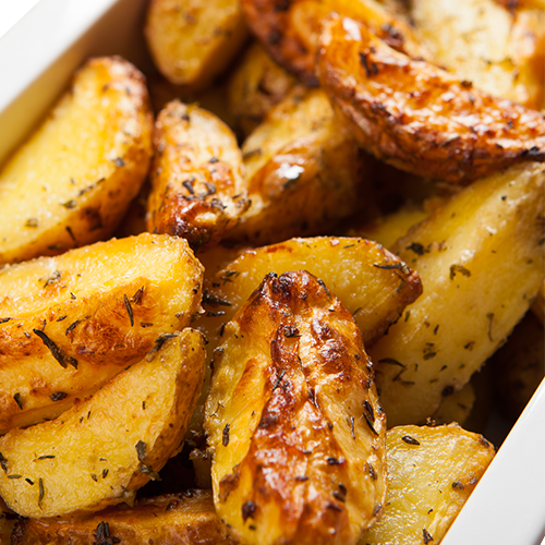 Fried Potato Wedges with Herbs