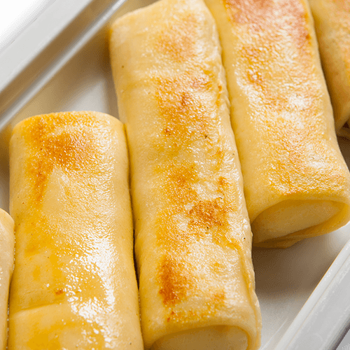 Pancake with vanilla quark filling