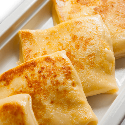 Pancake with cheese filling
